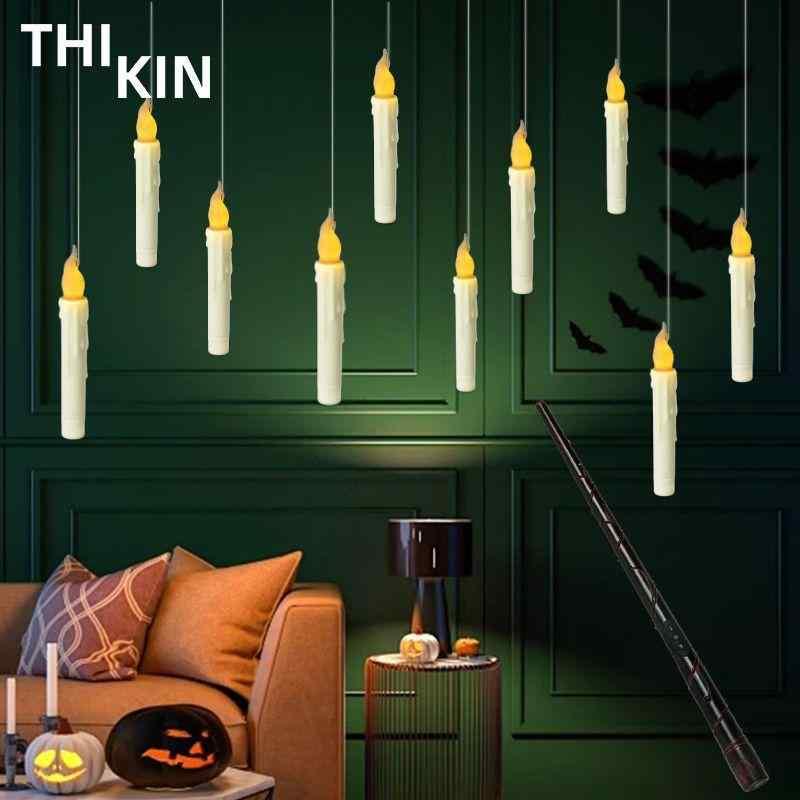 誠実】キャンドル ハロウィン クリスマス 魔法の杖 涙痕 吊り下げ LED
