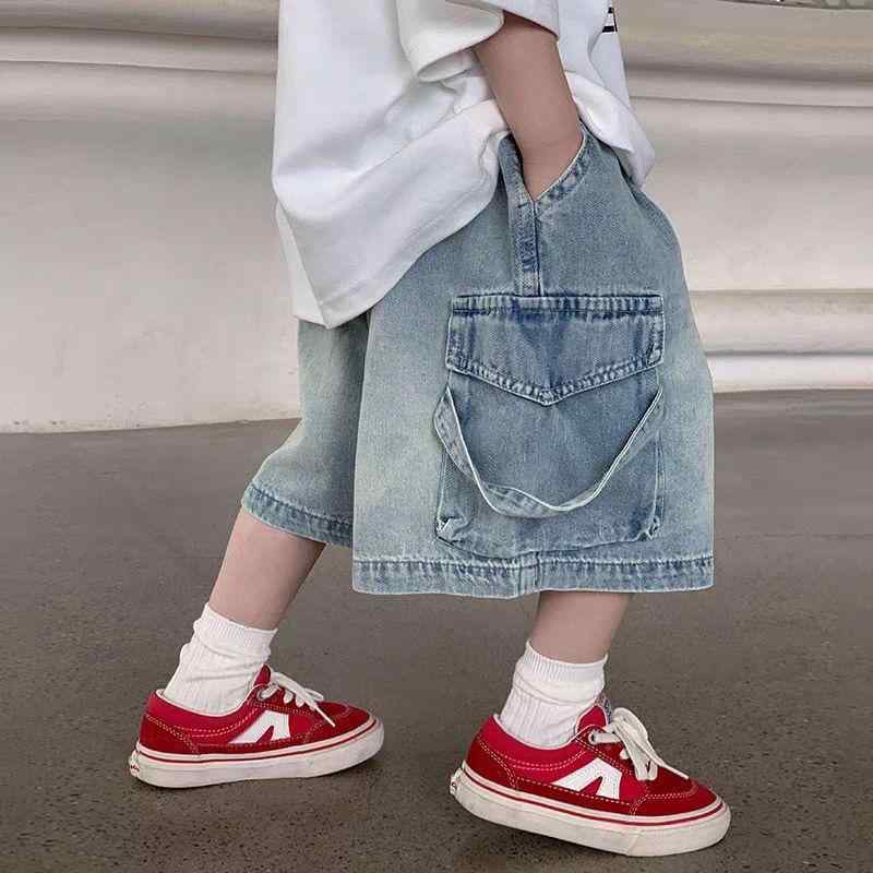 子供服 デニム ショートパンツ 男の子 ハーフパンツ カジュアルパンツ ボーイズ 5分丈パンツ B類 幼児 小学生 夏 無地