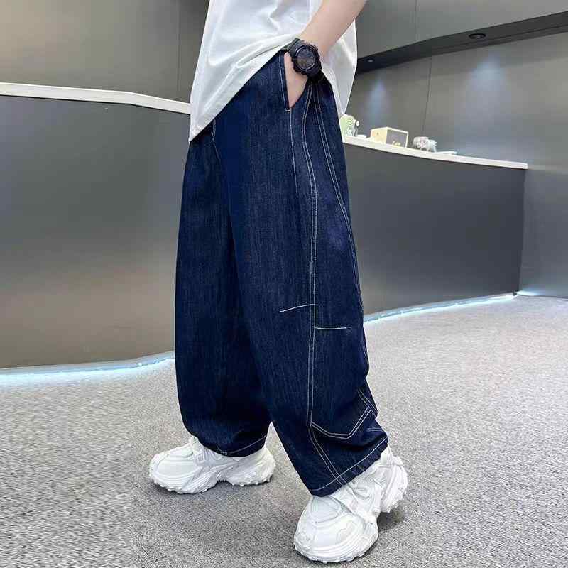 キッズ デニムパンツ 薄手 夏用 男の子 蚊よけ ストレート 110cm 120cm 130cm 140cm 150cm 160cm 170cm 幼児 小学生 ボーイズ 幼稚園 保育園 普段着 レジャー