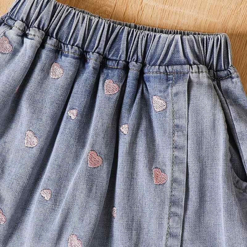 子供服 ショートパンツ 女の子 デニム キュロットスカート プリンセス 刺繍 韓国風 カジュアル 薄手 夏 B級品 花柄 かわいい ガールズ 短パン 90 100 110 120 130 140 ブルー 4,746円