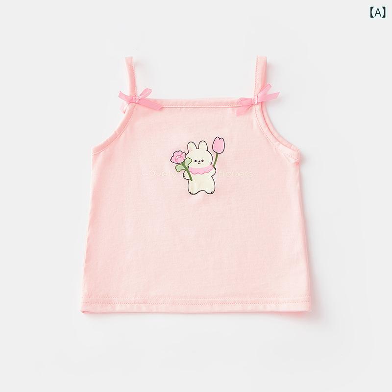 ベビー服 女の子 ニット ベスト かわいい ノースリーブ トップス コットン100% 幼児 子供 接触冷感 吸湿速乾 春夏 ピンク系