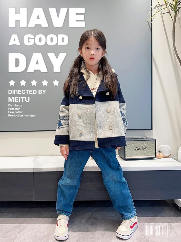 子供服 アウター 秋冬 子供 中古 ウール コート キッズ 黒 ミドル丈 ピーコート 幼児 園児 小学生 男の子 女の子 男女兼用 厚手 あったか 防寒 90 100 110 120 130 140 150cm