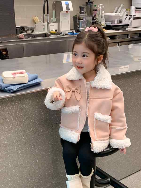 子供服 アウター ジャケット 女の子 秋冬 ボアジャケット かわいい 裏起毛 あったか 防寒 普段使い ショート丈