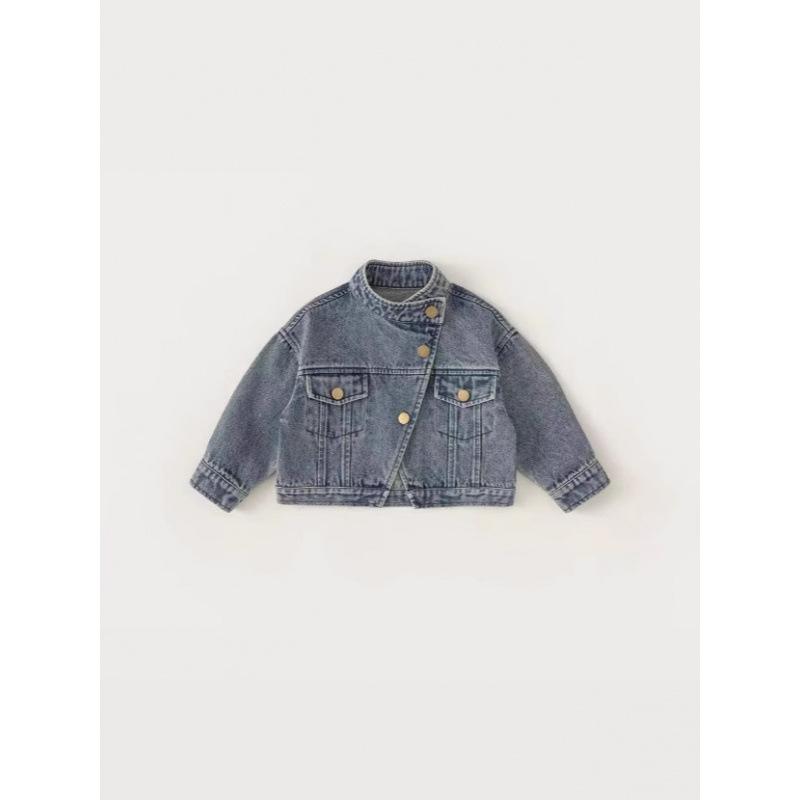 子供服 ジャケット 春秋 女の子 韓国風 デニム アウター ベビー 男女兼用 長袖 ショート丈 トップス 子供 春物 秋物 通園 通学