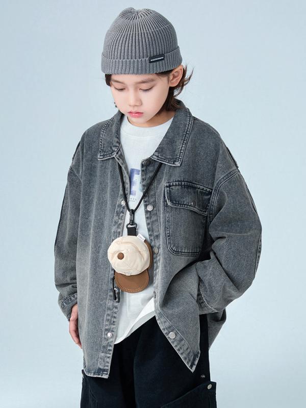 キッズ デニム ジャケット 春物 韓国風 子供服 男の子 アウター おしゃれ Gジャン