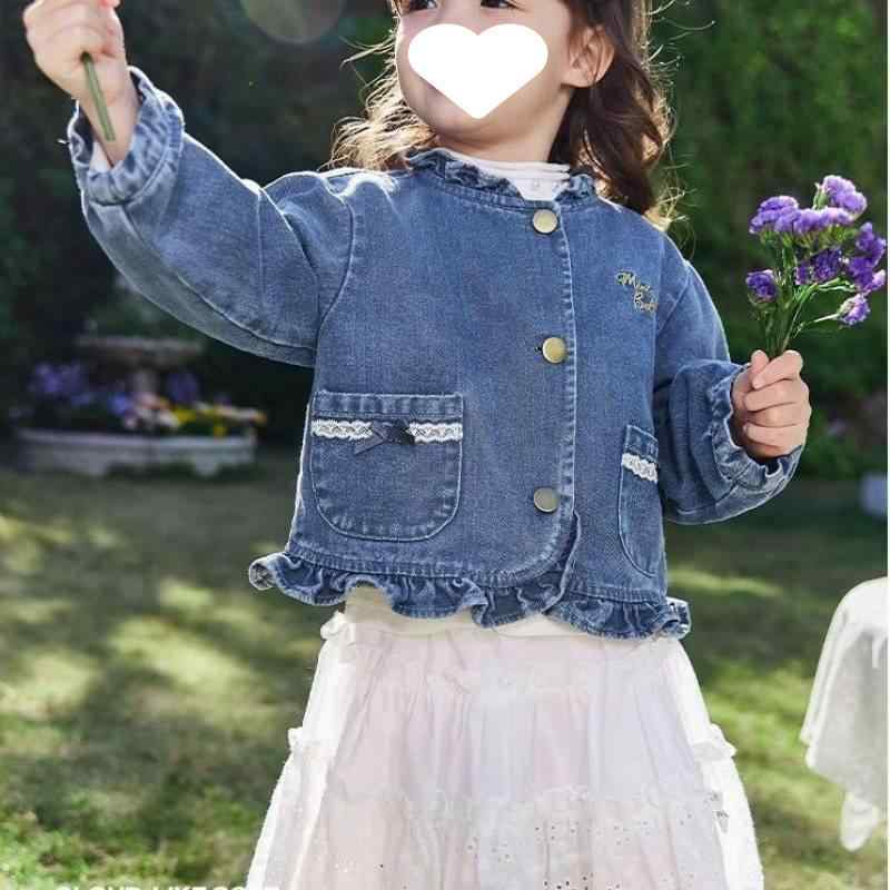 子供服 デニムジャケット 女の子 ベビー服 かわいい アウター おしゃれ キッズ ガールズ カジュアル 普段使い お出かけ着
