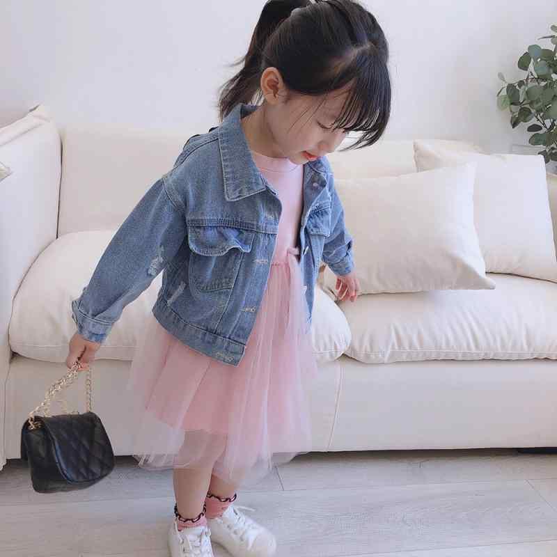 子供服 デニムジャケット 女の子 刺繍入り Gジャン 春秋 かわいい おしゃれ アウター 上着 普段使い お出かけ 綿100% ブルー