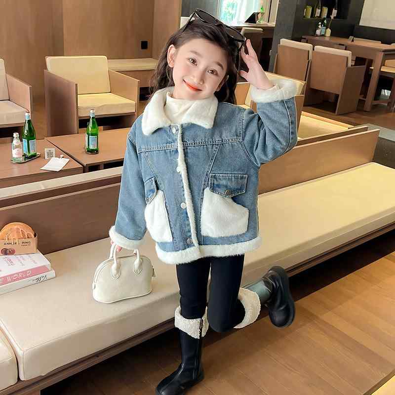 子供服 デニムジャケット 女の子 裏起毛 アウター 秋冬 キッズ ベビー 上着 厚手 90cm 100cm 110cm 120cm 130cm 140cm かわいい 普段使い 韓国風