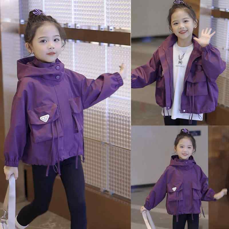 キッズ ガールズ ジャケット パーカー 春秋 女の子 子供服 アウター ジャンパー スポーツ カジュアル かわいい おしゃれ 普段着 通園 通学 綿 紫 赤