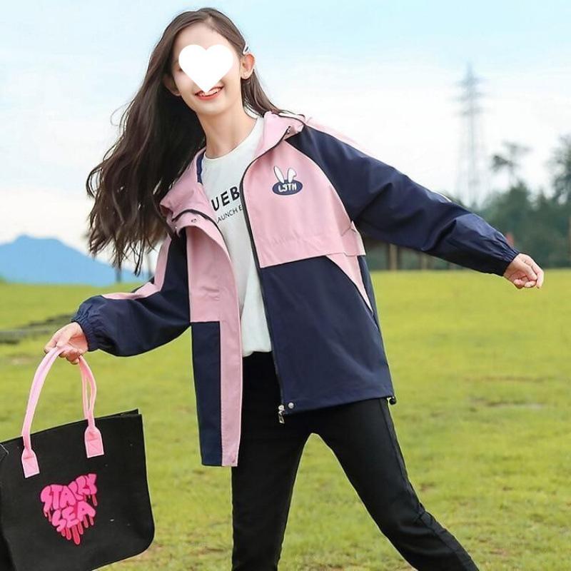 キッズ アウター ガールズ 子供服 ウインドブレーカー スプリングコート ジャンパー 女の子 上着 スポーツ 普段使い ピンク系