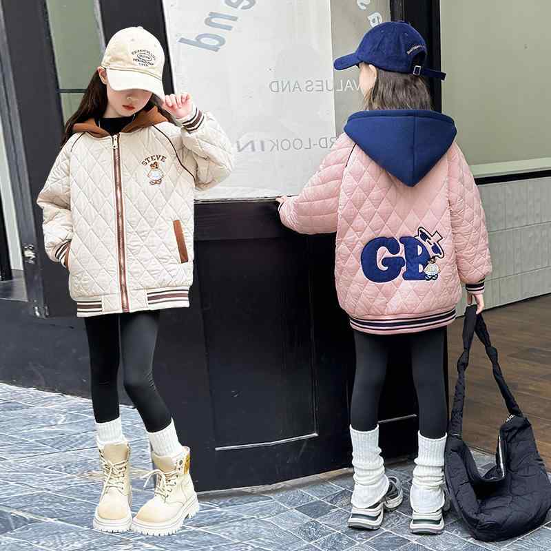 子供服 アウター 女の子 中綿コート 裏起毛 フード付き ジャケット ガールズ ジャンパー 防寒 撥水 防風 あったか 普段着 通学着 秋冬