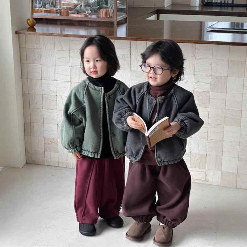 子供服 デニムジャケット 男女兼用 裏ボア付き Gジャン キッズ アウター 防寒着 90cm 100cm 110cm 120cm 130cm 140cm 冬