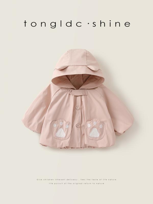 子供服 ジャケット 女の子 春秋 フード付き アウター かわいい おしゃれ スプリングコート 薄手 ジャンパー 普段着 公園着 通園着 80cm 90cm 100cm 110cm 120cm