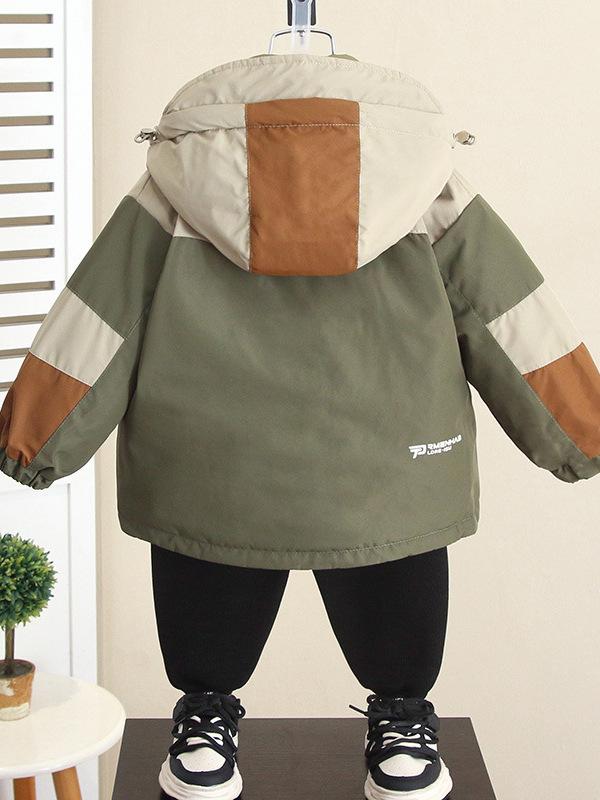 子供服 アウター 冬用 男の子 中綿入り ジャケット コート 2点セット 厚手 防寒 迷彩柄 アウトドア
