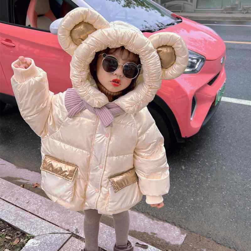 子供服 中綿入りジャケット ベビー服 ガールズ ボーイズ ダウン風ジャケット かわいい カジュアル プリンセス 小清新 厚手 冬服 洗濯可能 90 100 110 120 130 140