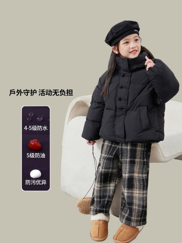 小わっぱ服 ガールズ 落ち込む上衣 耳あたらしい中国表現スタイル 冬服 90%ホワイトダックダウン ボンネット付き添い人 ベビー服 アウター 防寒 防風 黒いこと さくら色 中国赤いこと キッズ・ベビー・マタニティ-コート・ジャケット-キッズファッション