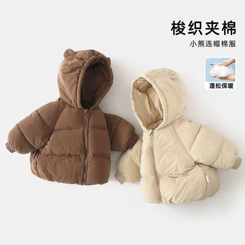 子供服 綿入りジャケット 秋冬 加厚 汚れにくい 柔らかい ベビー 中綿コート フード付き アウター 80cm 90cm 100cm 110cm 120cm 130cm 普段使い お出かけ着 防寒着