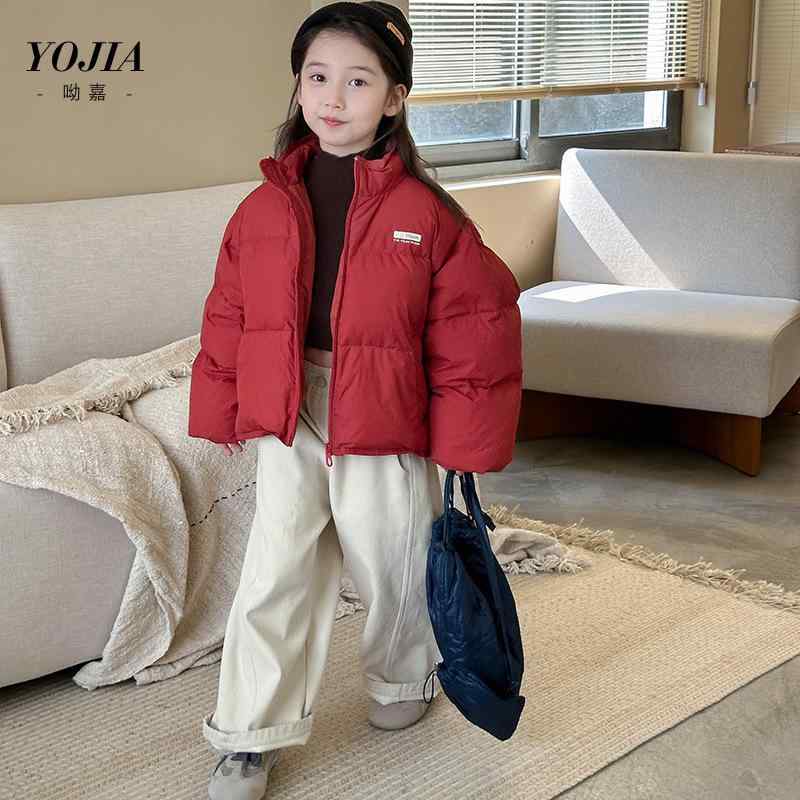 子供服 ダウンジャケット 女の子 冬 中綿 コート 厚手 暖かい ガールズ アウター 防寒 100cm 110cm 120cm 130cm 140cm 150cm 160cm レッド ブラック ベージュ ポリエステル
