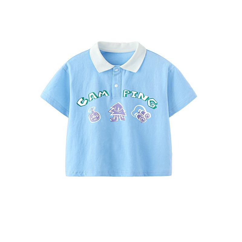 子供服 半袖Tシャツ 男の子 ベビー ポロシャツ トップス カットソー 綿100％ 通気性 柔らかい 夏服 子供 幼児 カジュアル