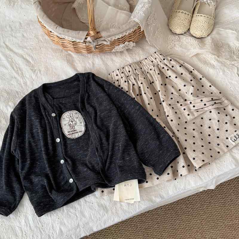 子供服 ジャケット 女の子 春秋 ブルゾン 薄手 綿100% かわいい 刺繍 カーディガン トップス 2点セット グレー 90 100 110 120 130 140