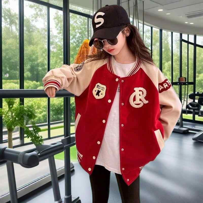 子供服 ジャケット 女の子 春秋 ブルゾン ジャンパー スポーティー カジュアル 長袖 アウター トップス 配色 普段着 120 130 140 150 160 170 4,416円
