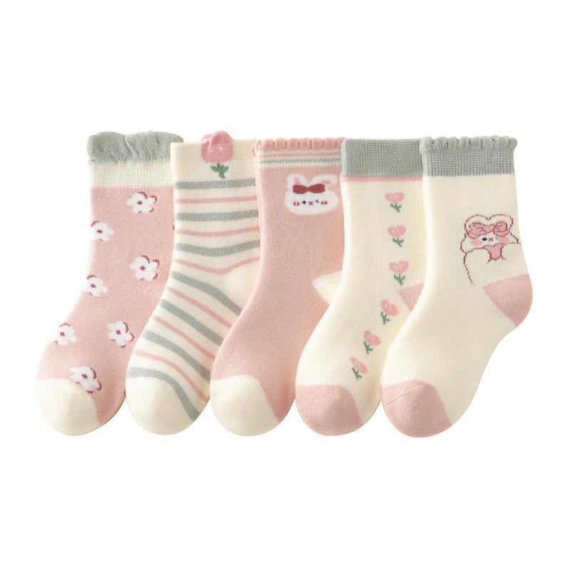 靴下 キッズ 女の子 秋冬 加厚 裏起毛 ソックス 子供 冬 中丈 ベビー あったか コットン かわいい 6-8歳 1-3歳 3-5歳 通園 通学