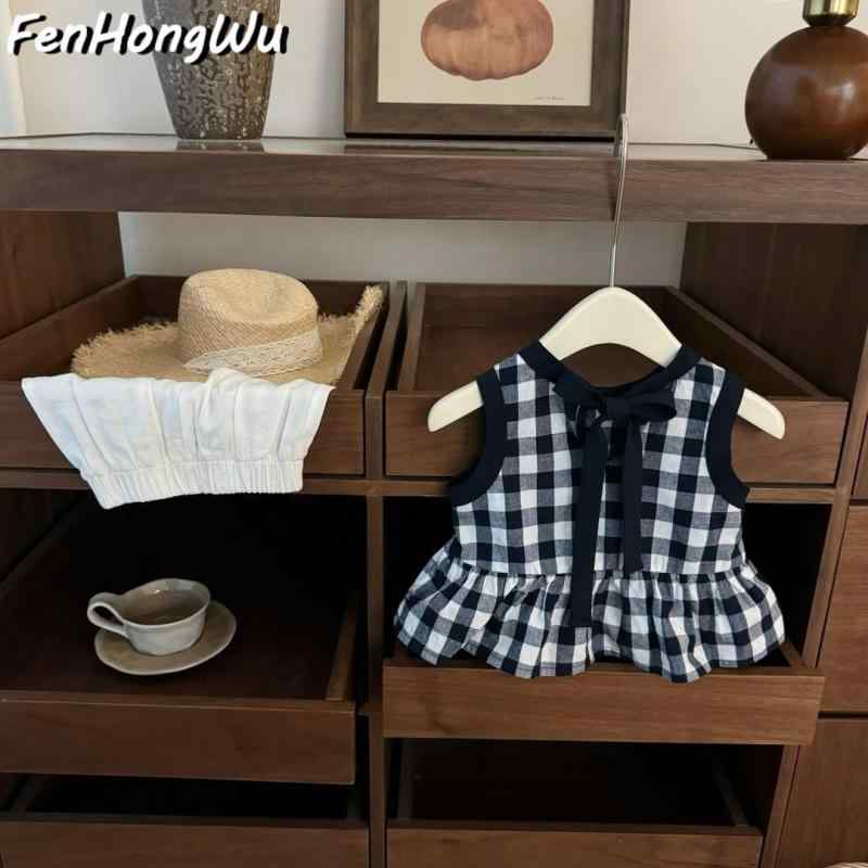 子供用セットアップ 半袖シャツとショートパンツの2点セット かわいい格子柄 夏服 ベビー服 薄手 コットン100% 普段着 80 90 100 110 120 130