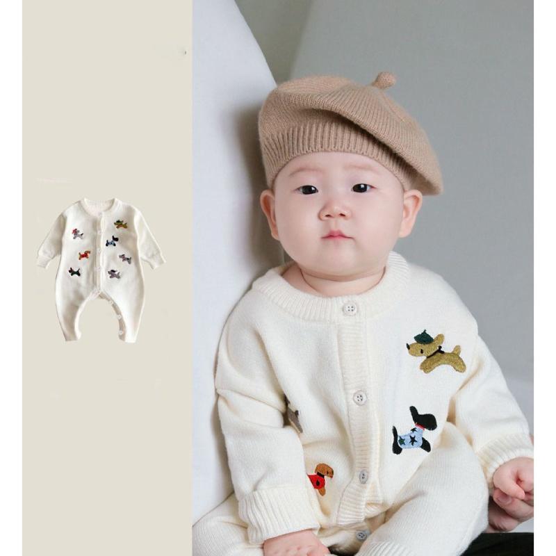 ベビー服 ニット ロンパース 秋冬 女の子 赤ちゃん セーター ジャンプスーツ かわいい 普段使い 長袖 コットン