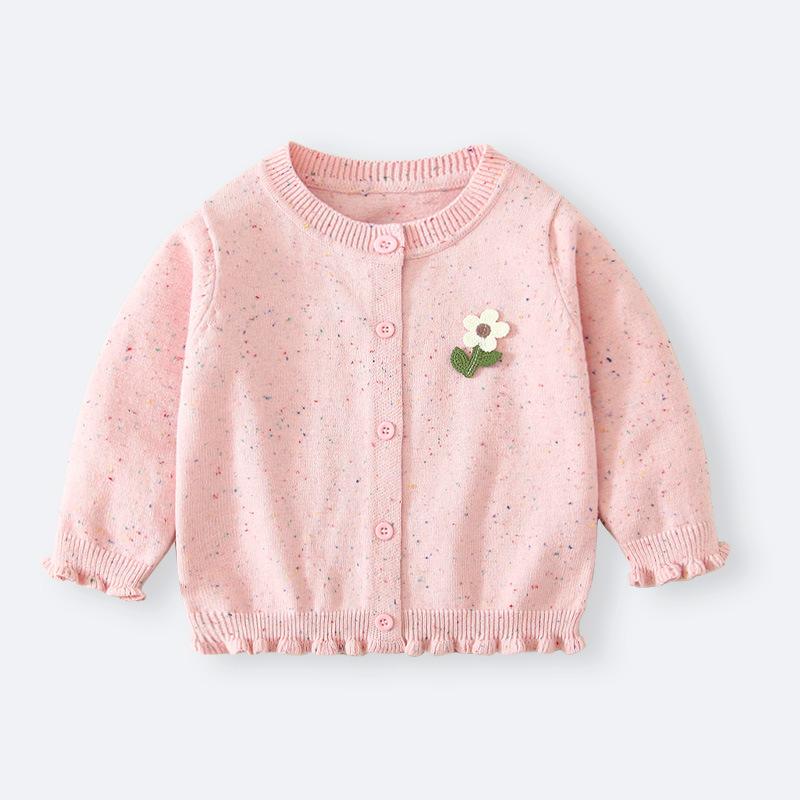 カーディガン キッズ 女の子 ニット 春秋 ベビー服 小花柄 綿 長袖 薄手 子供服 トップス かわいい 羽織りもの アウター 接触冷感 4,715円