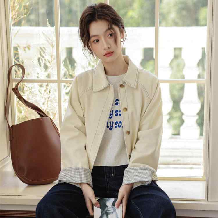 デニムジャケット レディース 春秋 長袖 ゆったり カジュアル アウター トップス 韓国風 おしゃれ かわいい 綿