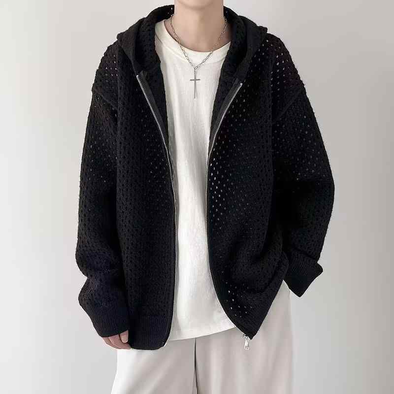 ニット メンズ パーカー 春秋 長袖 プルオーバー カジュアル トップス リブ 10代 20代 ポリエステル 普段使い 部屋着 ブラック グレー レッド ネイビー ブルー ベージュ 4,835円