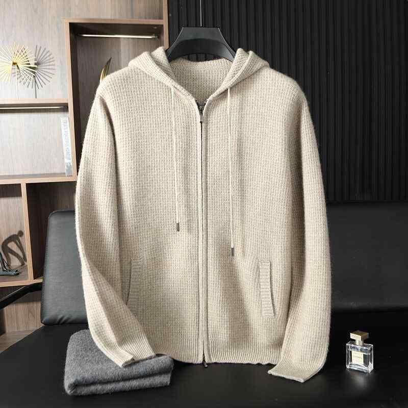 編み物 ジレー メンズ 成人男性用 山羊 カシミール100％ ボンネット付き添い人 朦々たる 肋筋 裾 運動競技 アウトドア 心地よい 表現スタイル 星空 青味 薄墨色 黒いこと ベージュ 秋冬