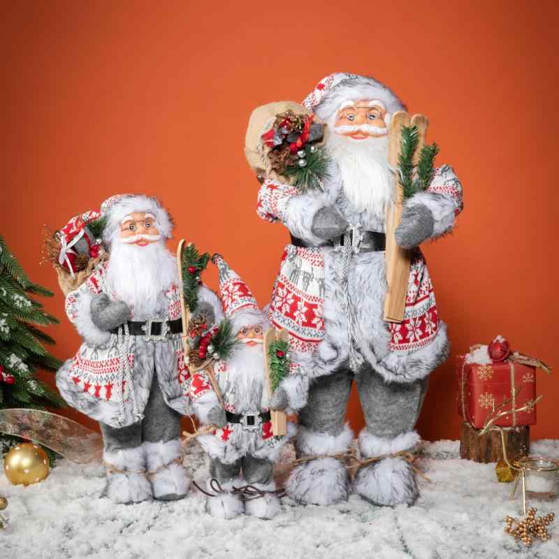 クリスマス オーナメント サンタクロース人形 クリスマスプレゼント 置物 デコレーション ぬいぐるみ 白 30cm 45cm 60cm