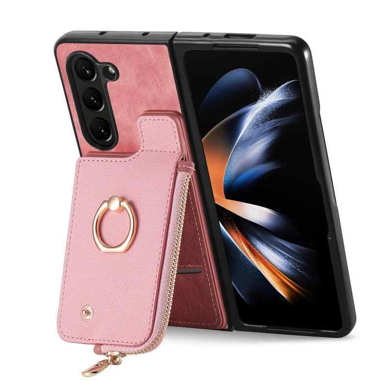 スマホケース Samsung Galaxy Z Fold 6/Z Fold 5 レザーケース カード収納 スタンド機能 耐衝撃 落下防止 スマートフォン保護 携帯カバー 無地 シンプル ブラック パープル ピンク ブルー グリーン ブラウン