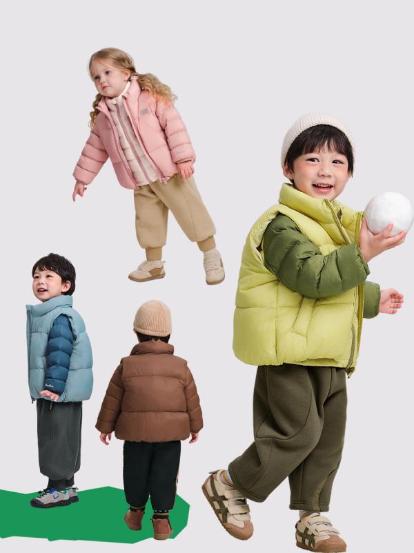 子供服 キッズ 三合一 ダウンジャケット ダウンベスト セット 幼児 小学生 保温 防寒 アウター ピンク系 カーキ ブルー｜シャドーテール