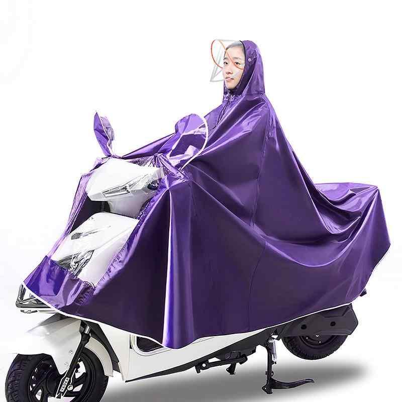 レインコート バイク スクーター レディース メンズ 大人用 加厚 ポンチョ 顔ガード 防水 防雨