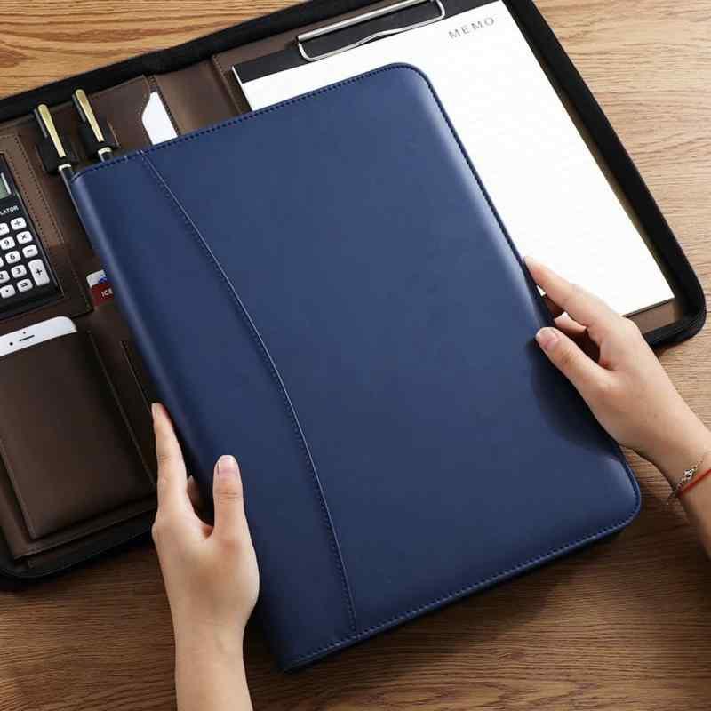 ファイル A4 バインダー クリップボード 革製品 ビジネス 商談 契約 販売 資料 ダブルクリップ 無地 シンプル 軽量