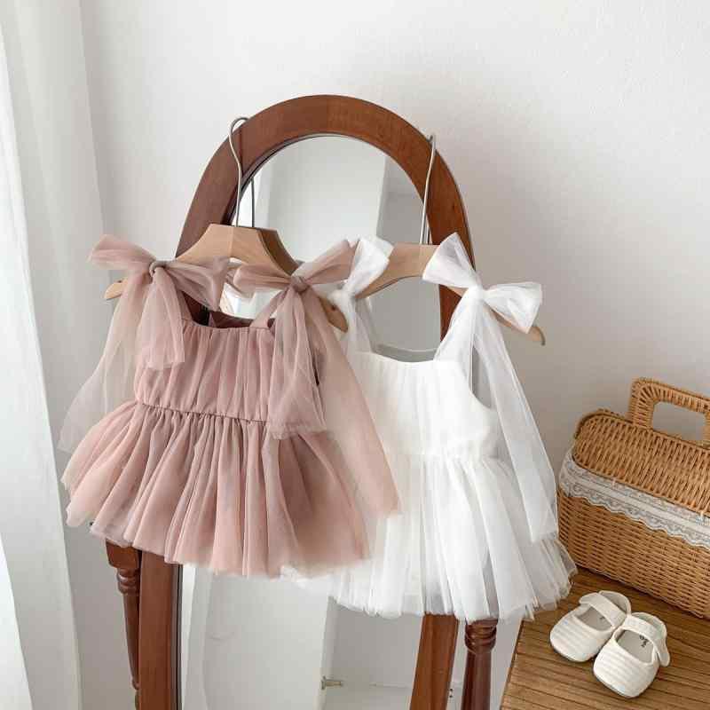 ベビー 女の子 ワンピース ノースリーブ ロンパース チュールスカート 新生児 写真撮影 お祝い コットン 春夏 かわいい 60 70 80