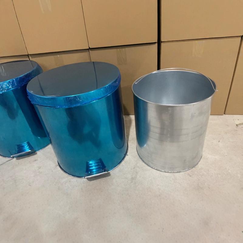 紙くずかご 脚踏み式 鉄製 防火 阻燃性 ステンレス鋼 内井戸釣瓶 大収容能力 納める お勤め用 ゴミ箱-インテリア・寝具・収納