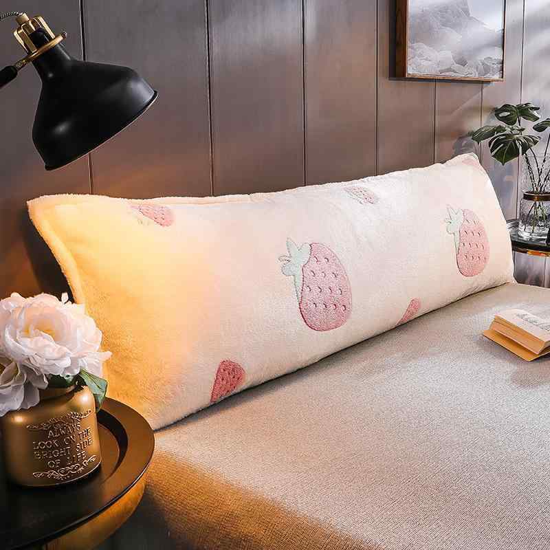 枕カバー レディース メンズ 冬用 フランネル ポリエステル あったか 暖かい かわいい おしゃれ 抱き枕 ロング枕 長枕 120cm 150cm 180cm イエロー レッド ピンク グレー