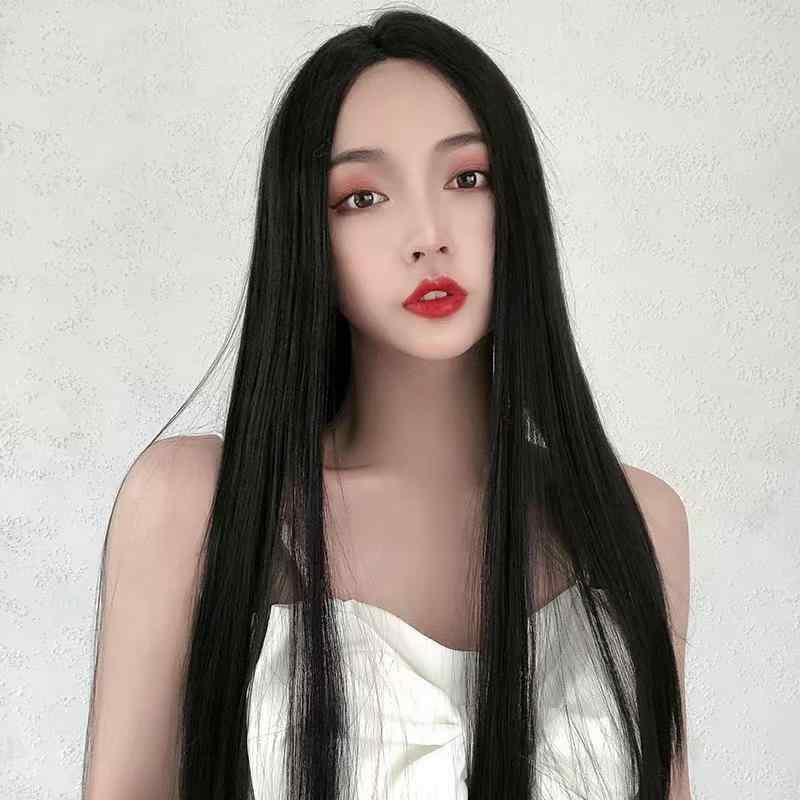 ウィッグ レディース 女性用 黒髪 ロング ストレート フルウィッグ 自然 普段使い かわいい 40cm 60cm 高温?