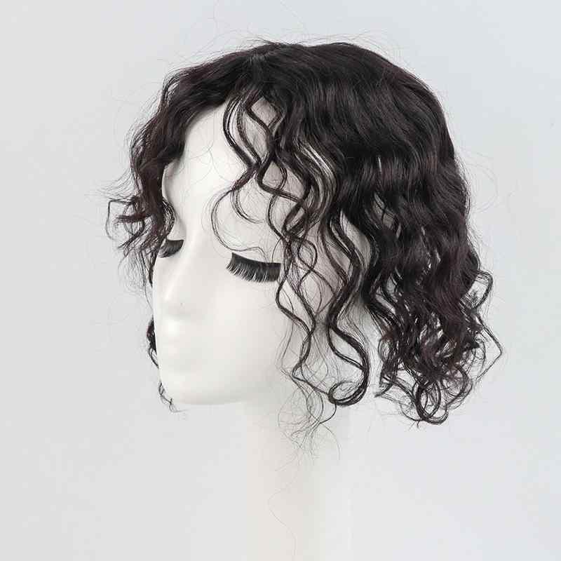 ヘアピース レディース トップカバー 部分ウィッグ 女性用 巻き髪 人毛 白髪隠し 医療用 円形脱毛症 8*12自然黒 8*12深棕色 10*15自然黒 10*15深棕色 7,258円