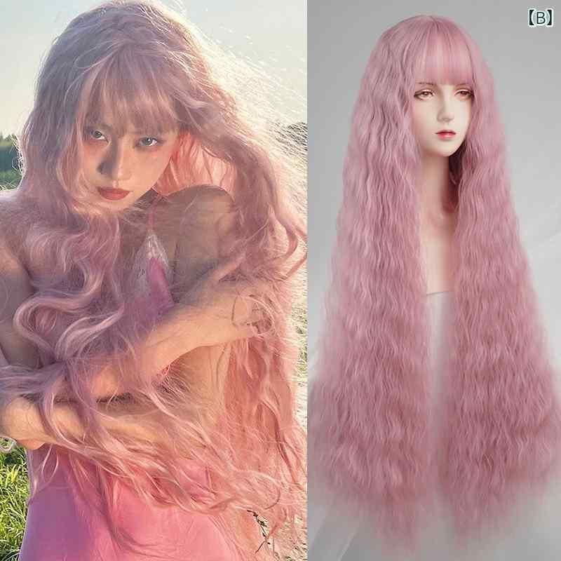 ウィッグ レディース 前髪あり ロングカール 巻き髪 高温耐熱 Cosplay 普段使い ファッションウィッグ 医療用 かわいい 自然 小顔効果 調整可能 4色