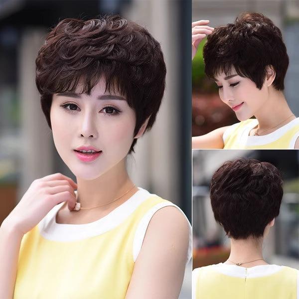 ウィッグ レディース 中高年 女性用 ヘアピース 部分ウィッグ つけ毛 トップカバー 白髪隠し ボリュームアップ 自然 円形脱毛症 医療用 人毛 通気性 快適 深みのあるブラウン