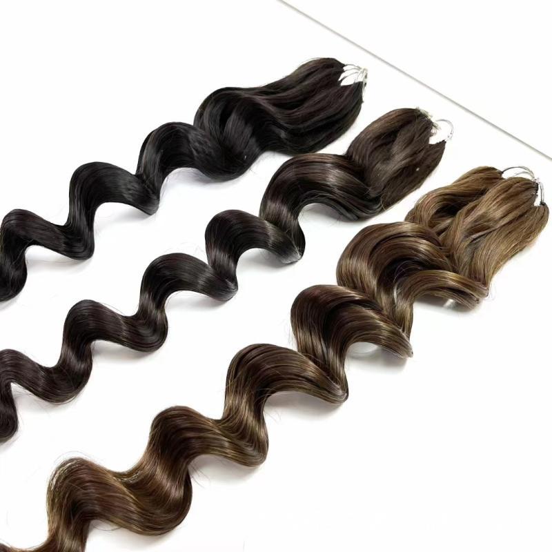 ウィッグ レディース 大波 巻き髪 ヘアエクステンション 45cm 50cm 55cm 60cm 65cm 真人ヘア ヨーロッパ 南米 東南アジア 北米