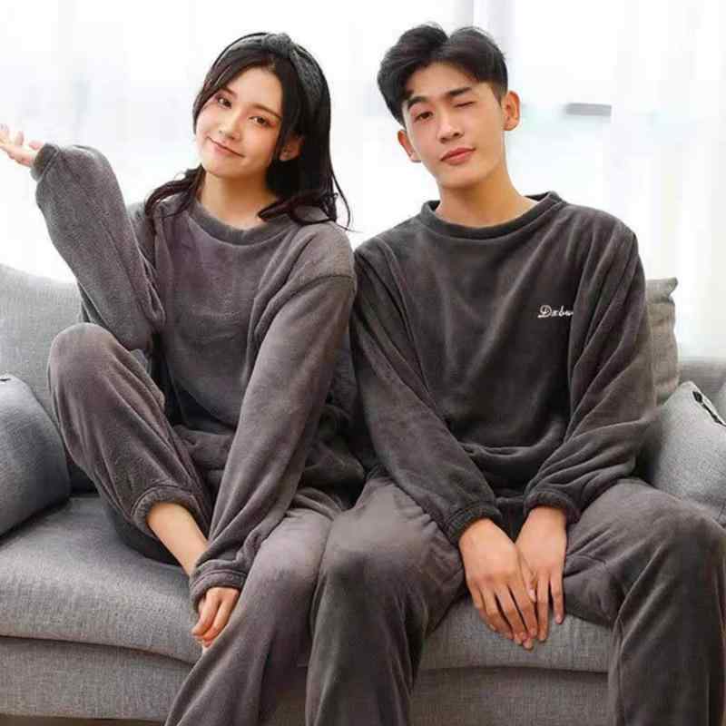 パジャマ レディース 秋冬 珊瑚フリース 大きいサイズ 上下セット あったか 暖かい パンツ 厚手 冬 ルームウェア 部屋着 カップル ペア ポリエステル ゆったり リラックス ラウンドネック 長袖 長ズボン かわいい フェアリー