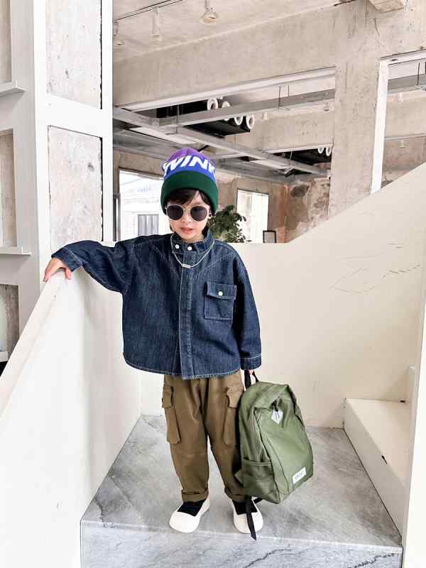 キッズ デニム ジャケット 春秋 子供服 男の子 アウター おしゃれ かっこいい Gジャン トップス 綿97% 通園 通学 90 100 110 120 130 140
