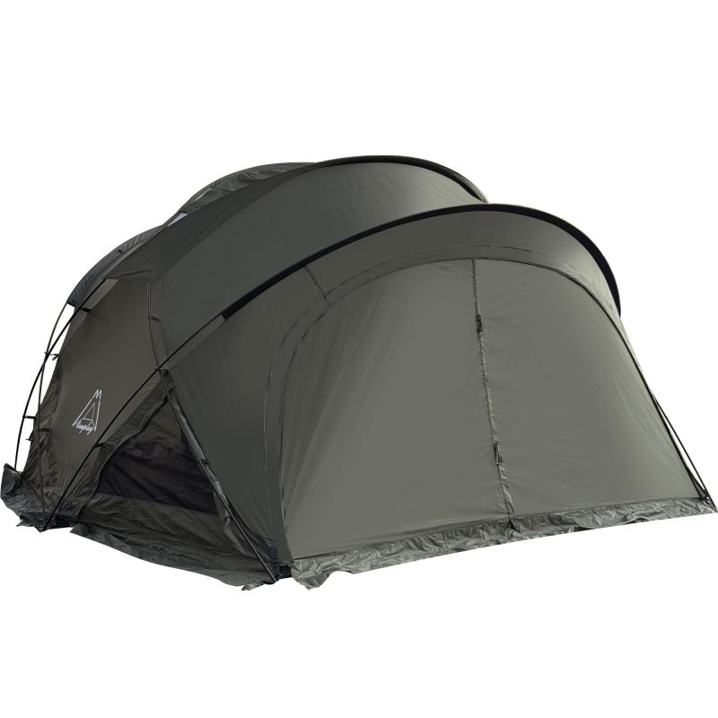 Tenplay 「G-TENT-M」シェルターテント ドームテント 拡張テント 4-6人用 幅350cm リビングルーム 4シーズン 防水防風 70Dナイロン 煙突穴付き アルミ製ポール 耐水圧5000mm ファミリー 自立式 キャン