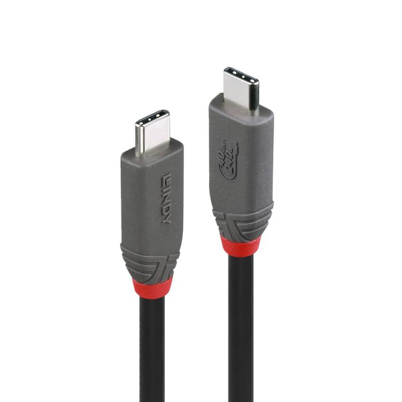 LINDY ANTHRA LINE USB4 Gen3x2 Type-Cケーブル 240W PD急速充電対応
