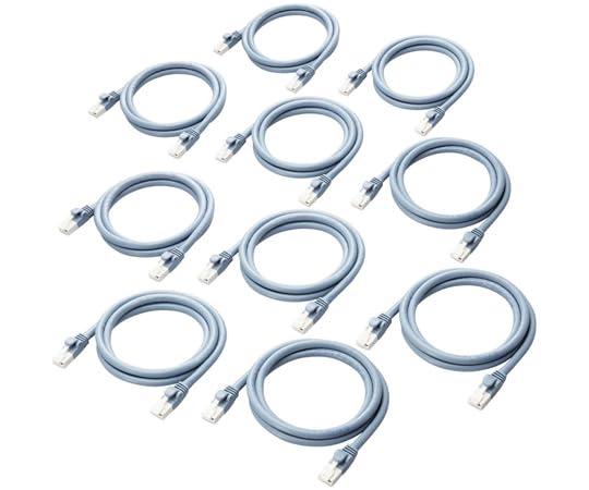 エレコム(ELECOM) LANケーブル CAT6A対応 EU RoHS指令準拠 爪折れ防止 簡易パッケージ仕様 ブルー 10個セット